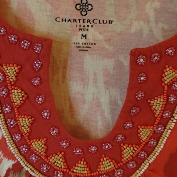 ORANGE PRINT TOP - Picture 3 of 3